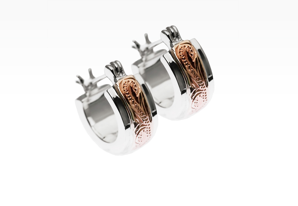 14K PG ハワイアンジュエリー　Lono フープピアス［片耳］ 14K PG ハワイアンジュエリー Lono フープピアス［片耳］ フープ